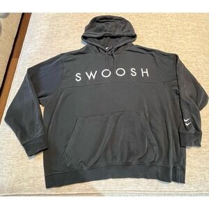 Nike Swoosh Hoodie XXL Black Pullover Sweatshirt Nike Sportswear 1972 Logo